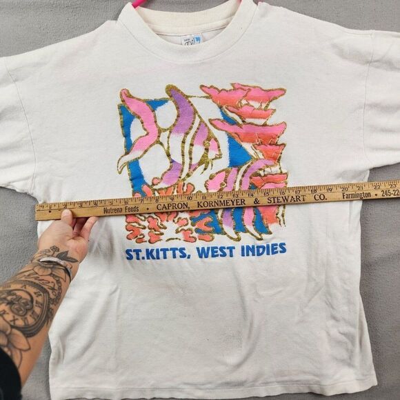 Vintage Single Stitch St.Kitts West Indies XL T-Shirt - Picture 3 of 9
